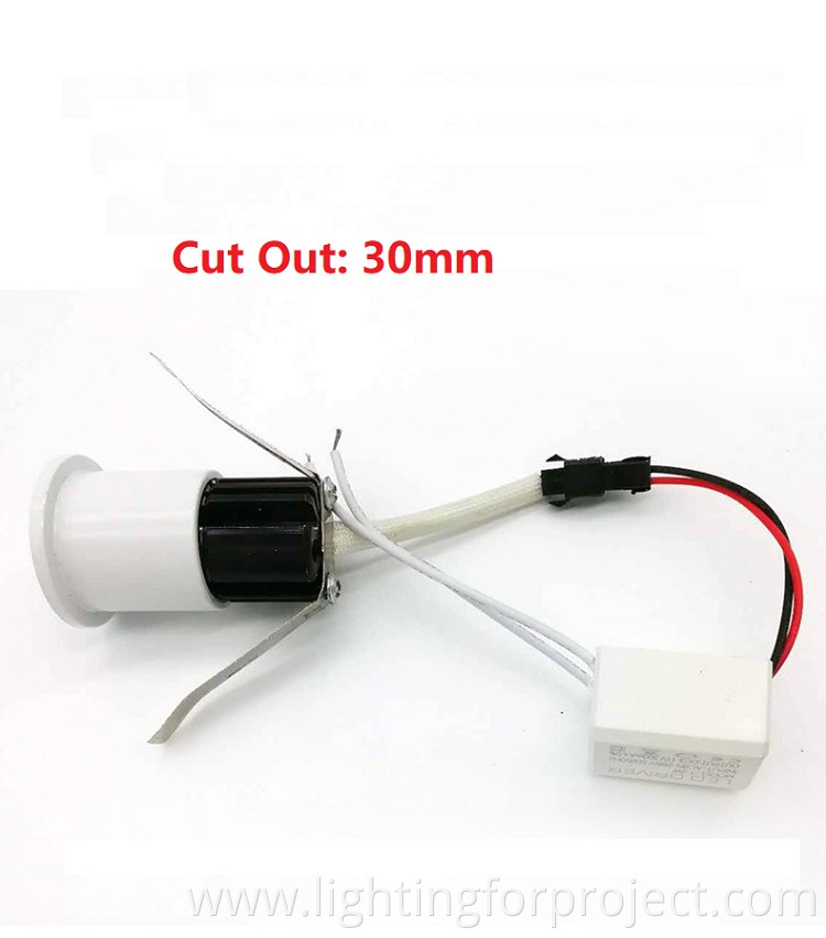 2020 hot-selling 3w cutout 30mm led wall ceiling spot light for Jewelry store